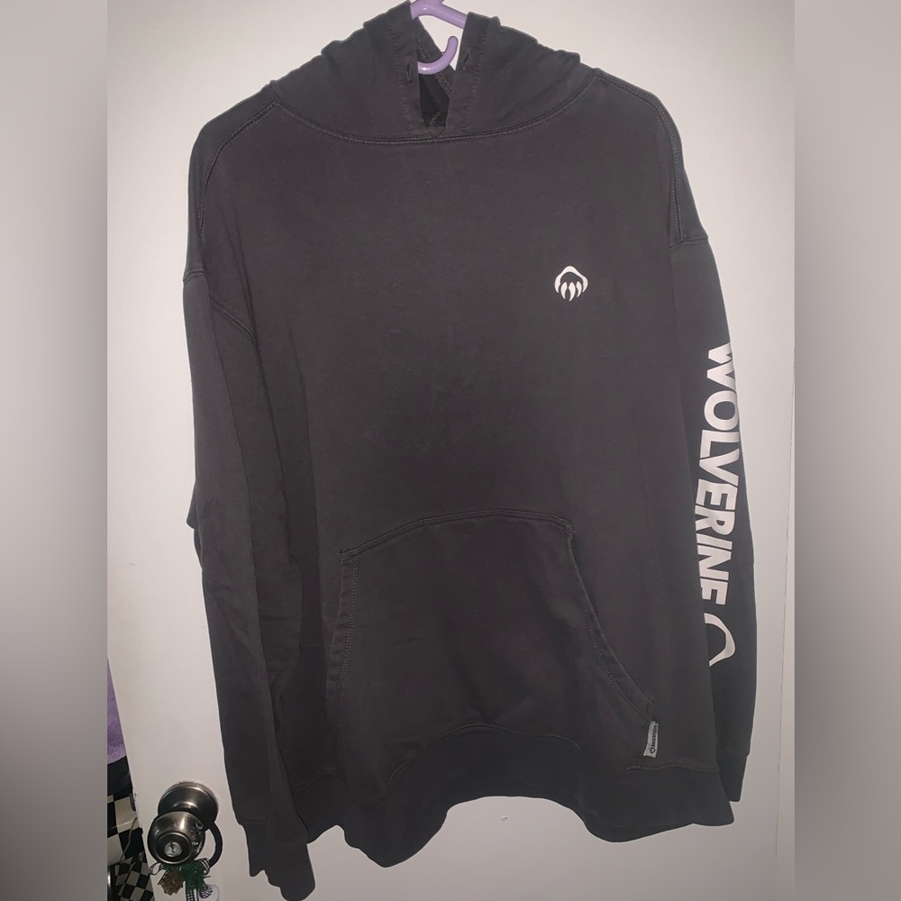 Mens Grey Wolverine Hoodie